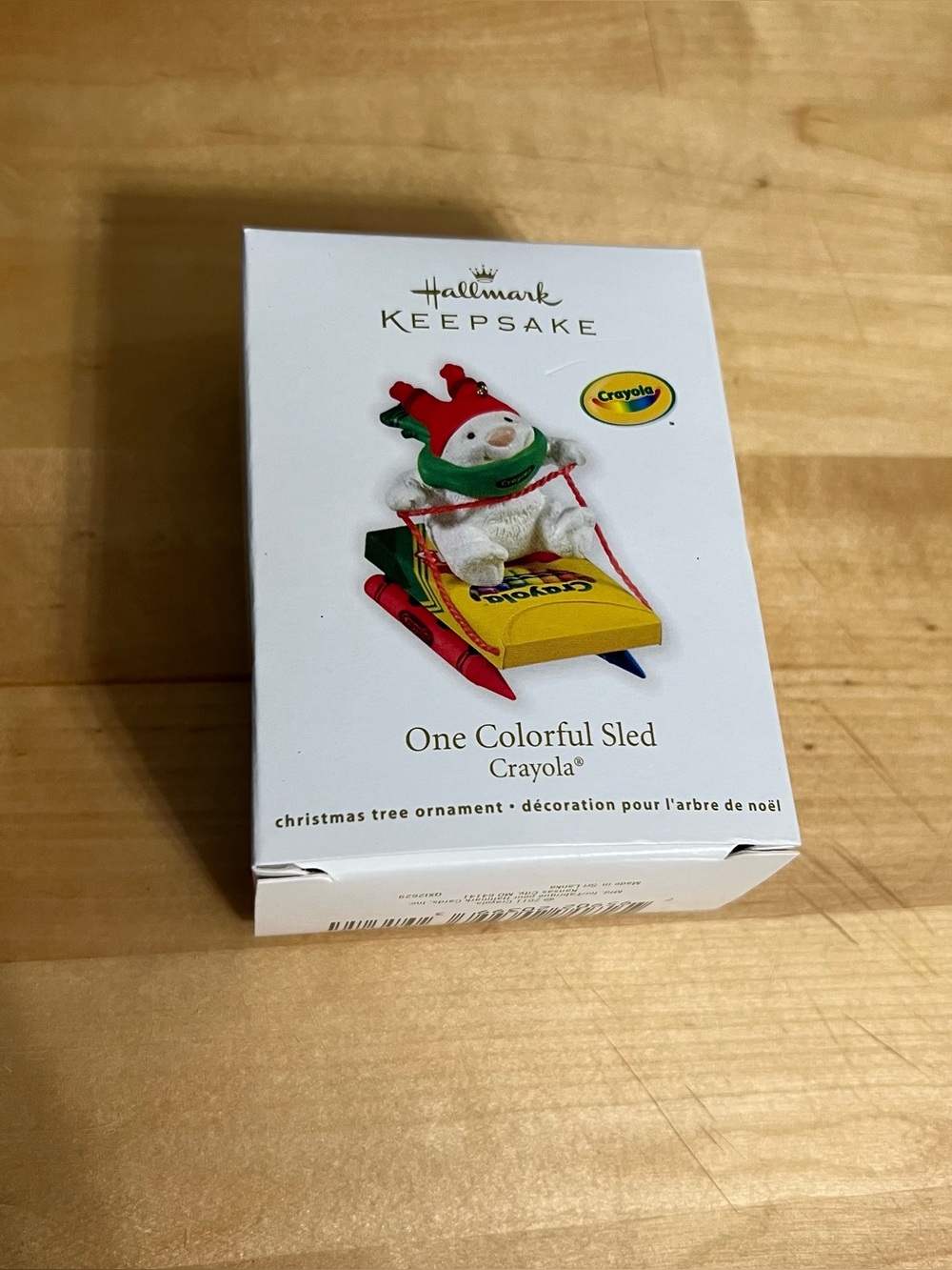 Hallmark Keepsake Ornament 2011 One Colorful Sled Crayola Crayon Christmas
